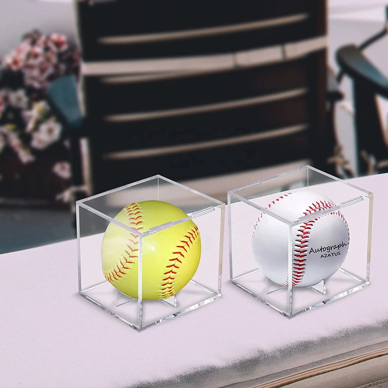 Factory Wholesale UV Protected Clear acrylic baseball display case for official size ball