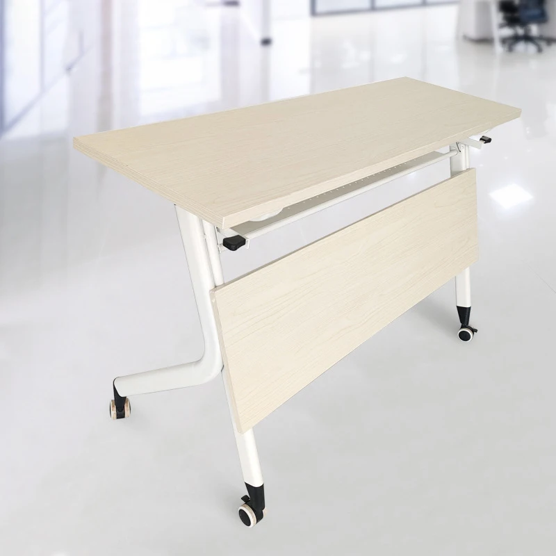 Modular Folding Office Training Table Combination Meeting Room Foldable Desk With Wheel