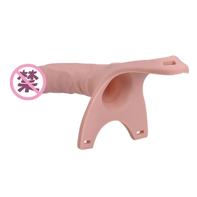 
16cm Soft Realistic Penis Strap On Hollow Enlargement Dildo Strapon Panties Silicone Strap On Dildo For Woman 