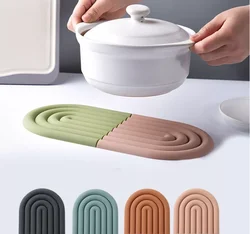 Custom Logo Wholesale Non Slip Removable esteras silicona Rainbow Cup Coaster Pot Holder Kitchen Accessories Silicone Coasters