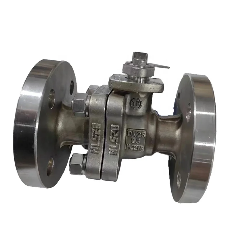 OEM Service Industrial Valves Stainless Steel HC276 Flanged Type 2pcs Casting DN50  Flanged Mounting Pad Ball Valve