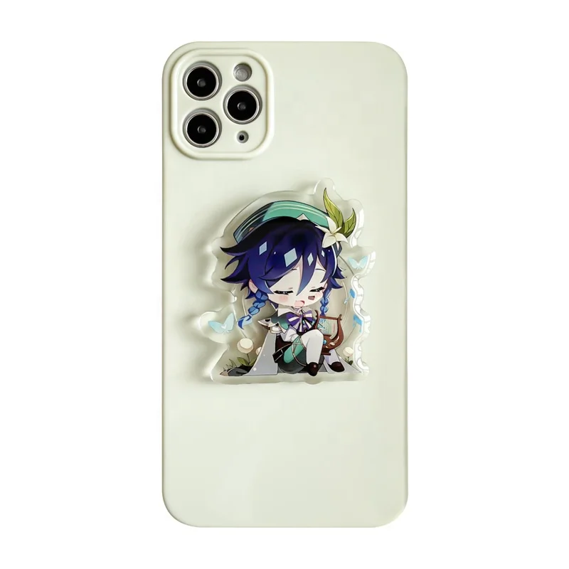 Factory Custom Transparent Epoxy Acrylic Mobile Phone Grip Cartoon Anime Pop Sockets Phone Holders Stand