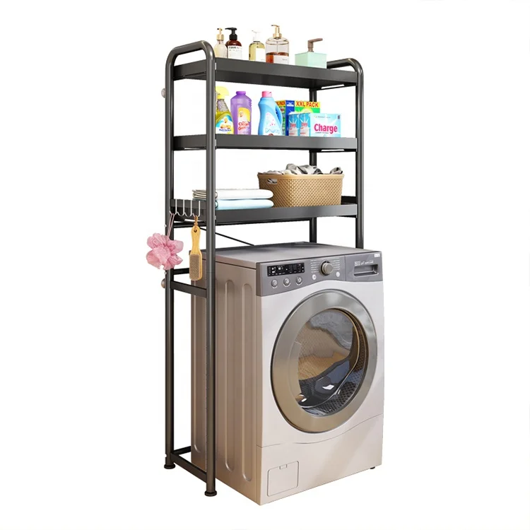 2022 New 2layer metal bathroom Storage Holders makeup corner organizer washing machine shelf accessories counter toilet rack