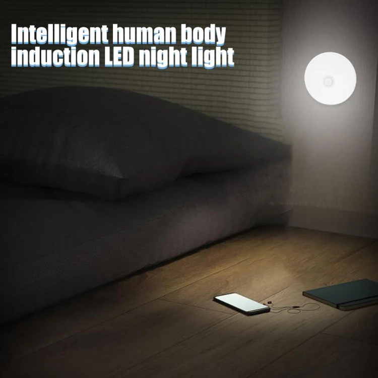 smart gift light bedside lamp USB cabinet charging night magnet closet motion induction lamp pir motion sensor led night light