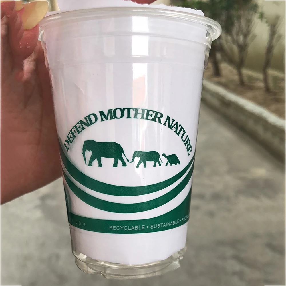 wholesale custom 20oz pet type clear disposable plastic frappe cups with dome lid transparent ice 24oz coffee cup
