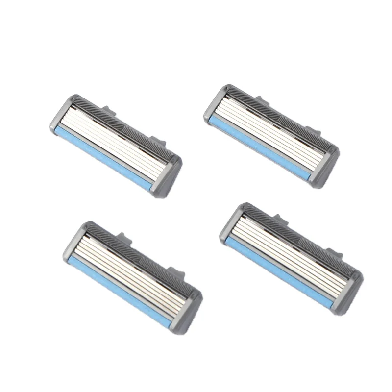 Flat Razor Blade Diamond Coating 5 Blades With Trimmer Blue Lubrication
