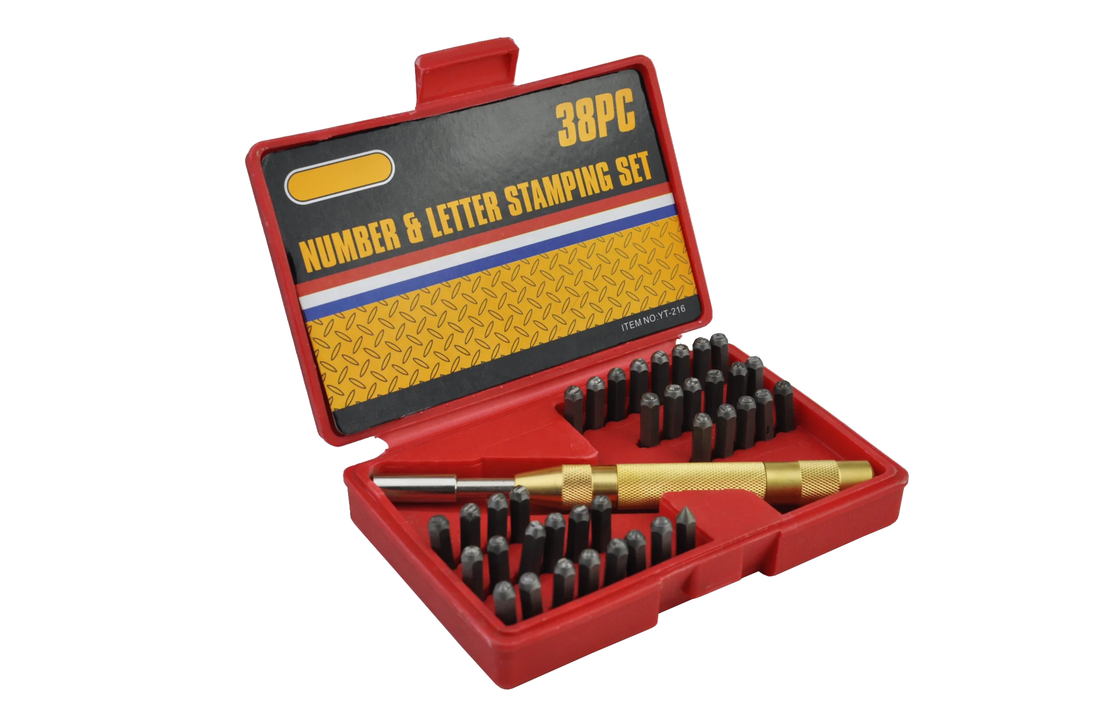 Factory supply 38PCS 4MM blacked number punch ,letter hole punch