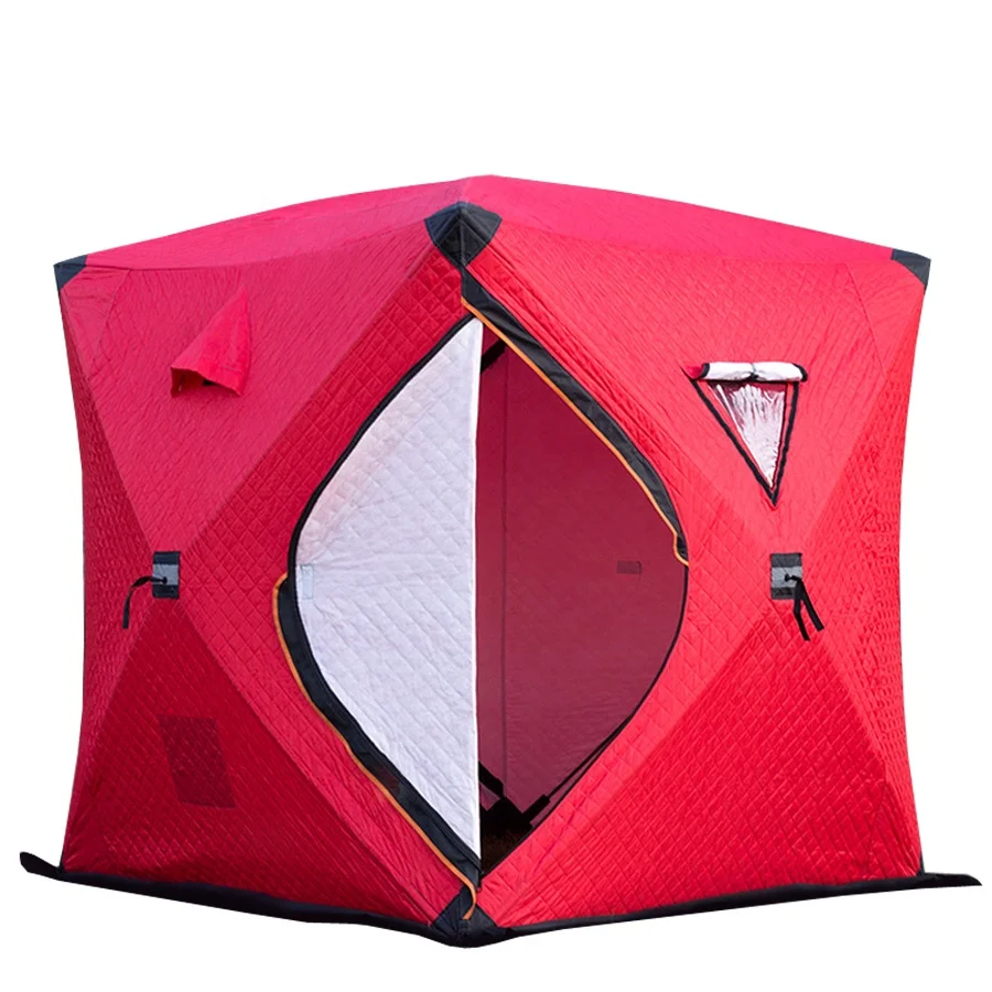 Pop up Sauna Tent transparent skylight ice fishing sweat prism tent with chimney hole Graphene fabric