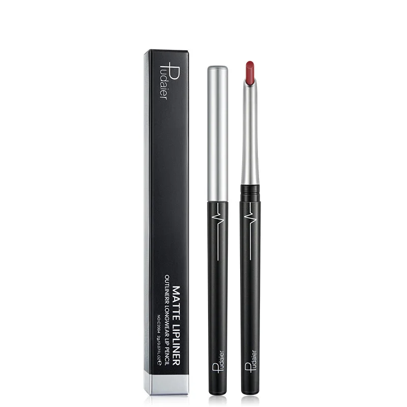 Stereo Matte 17 Color Lip Pencil Private Label Liner Automatic Non-Marking Eye Shadow Eyeliner Miss Tais Lip Pencilstick White