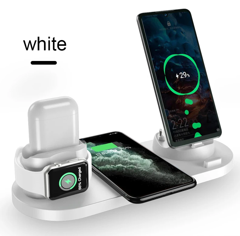 
30% of Amazon price Multifunctional Wireless Charger Cargador inalambric 10W Fast QI Charger station Compatible with all devices 