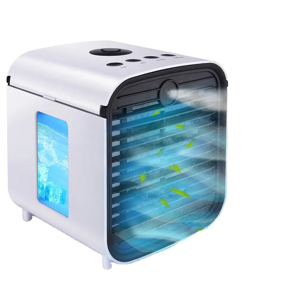 
2021 Shenzhen Suppliers 3 Speed Table Conditioner 7 Colors Led Light Portable Motors Capacitor Mini Air Cooler With Water 