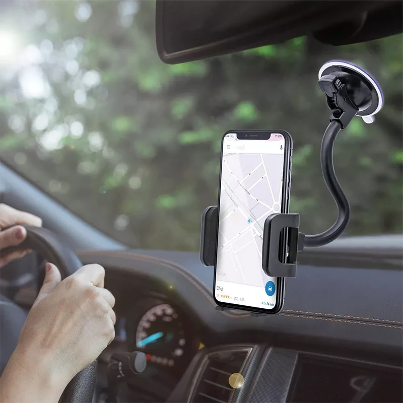 360 Degree Rotating Car Suction Cup Auto Glass Car Phone Holder for Smartphone GPS Navigation