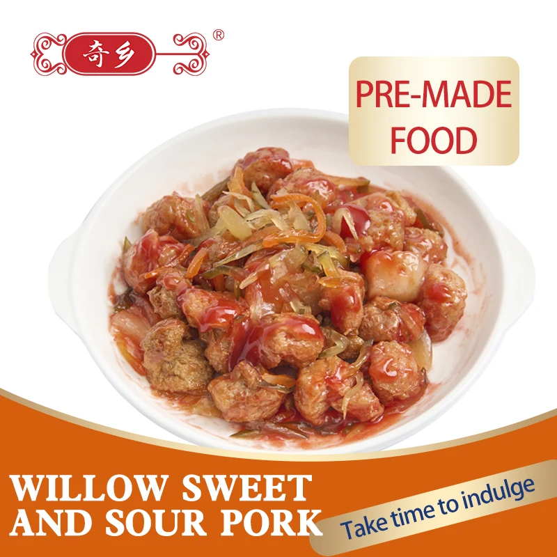 Frozen fast food ready to cook new dishes Instant Food For gum man high certificated HACCP Five Willow Sweet and Sour Meat