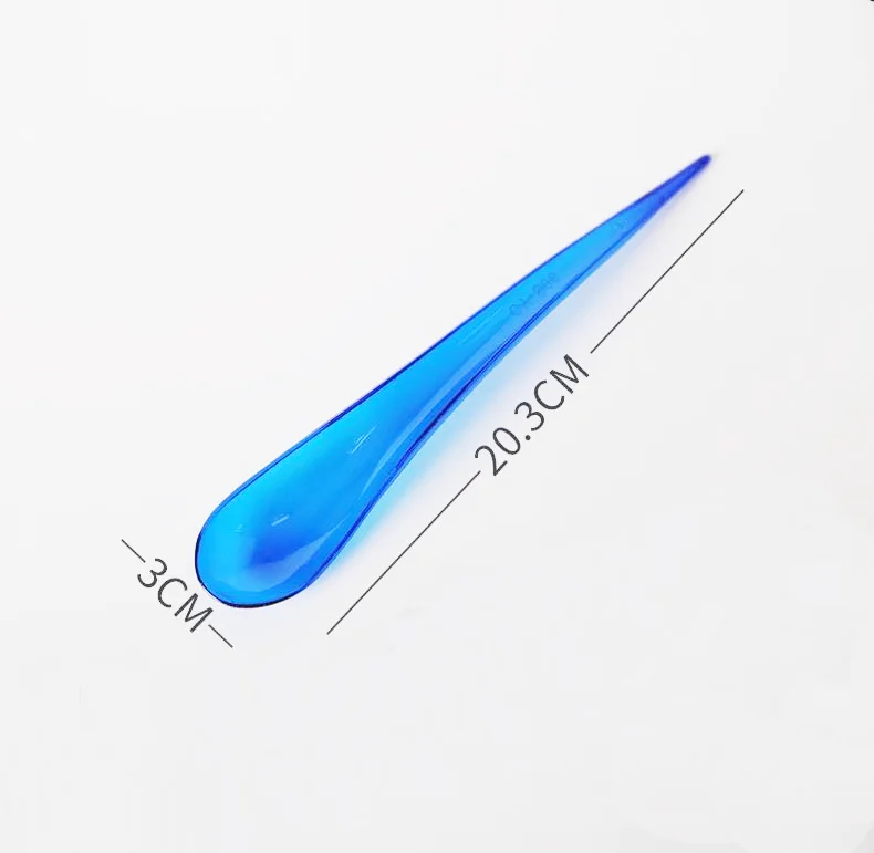 Custom Disposable Long Handle Leaf Shape Stocked PS PP PLA Yogurt Gelato Ice Cream Plastic Spoon