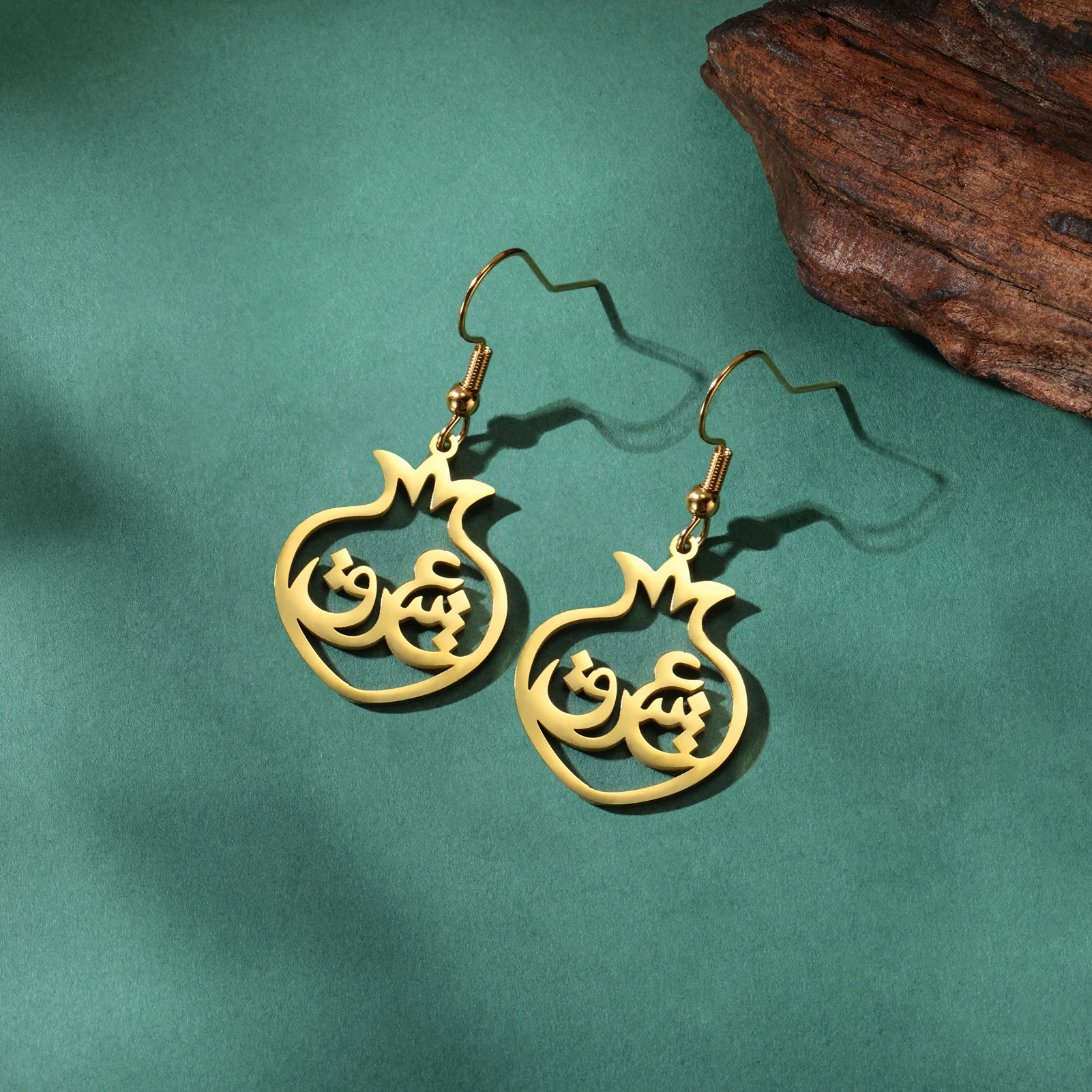 Persian Farsi Iranian Pomegranate Anar Eshgh Love Earrings Women Girls Stainless Steel Jewelry Dangle Earring Christmas Gift
