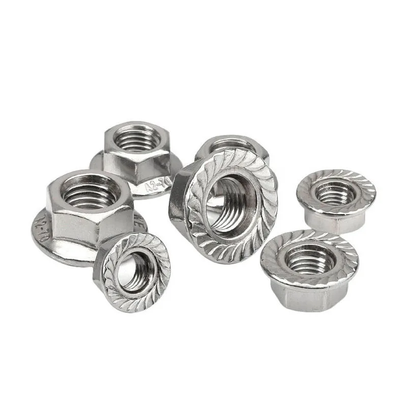 China manufacturer insert flange nut DIN6923 m5 m8 m 10 flange nuts m6 wholesale galvanized hex flange nuts