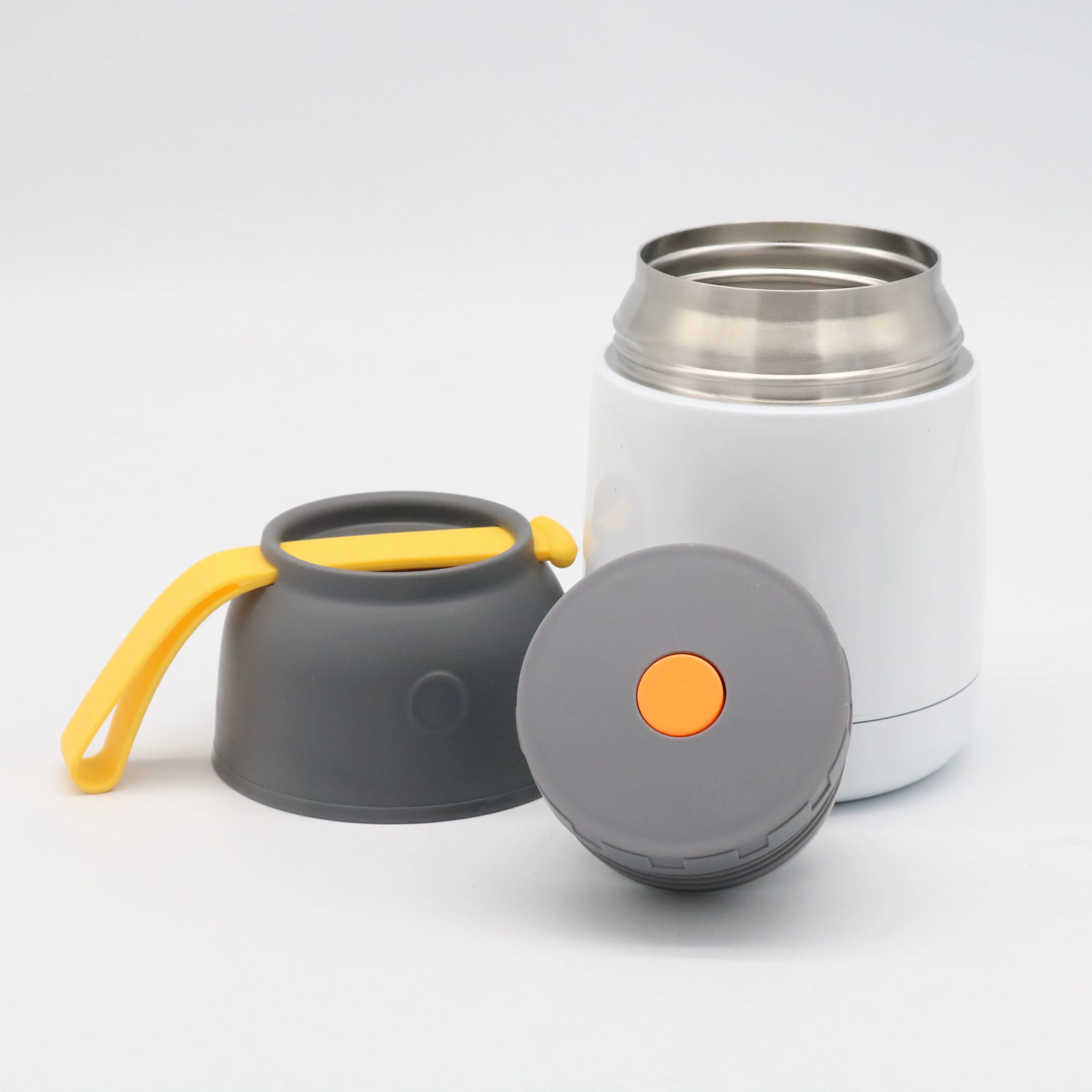 Amazon best selling Food grade 450ml double wall stainless steel  food jar with spoon