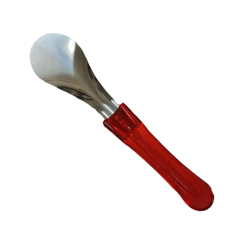 Food grade  10 3/8 inch stainless steel Gelato Spatula High quality ice cream spatula with transparent clear handle