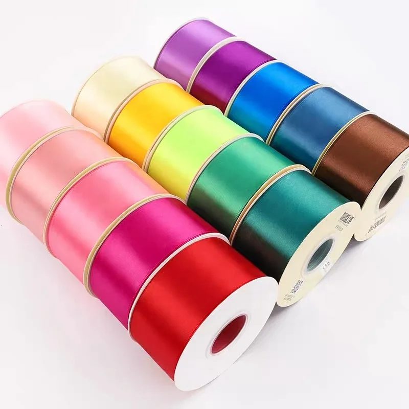 Factory 196 Colors 1 1/2 inch Double Face Satin Ribbon, 100yds Roll Ribbon