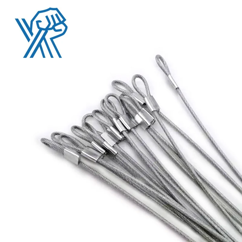 Eco-friendly stainless steel sling safety steel cable with terminal for led and lamp