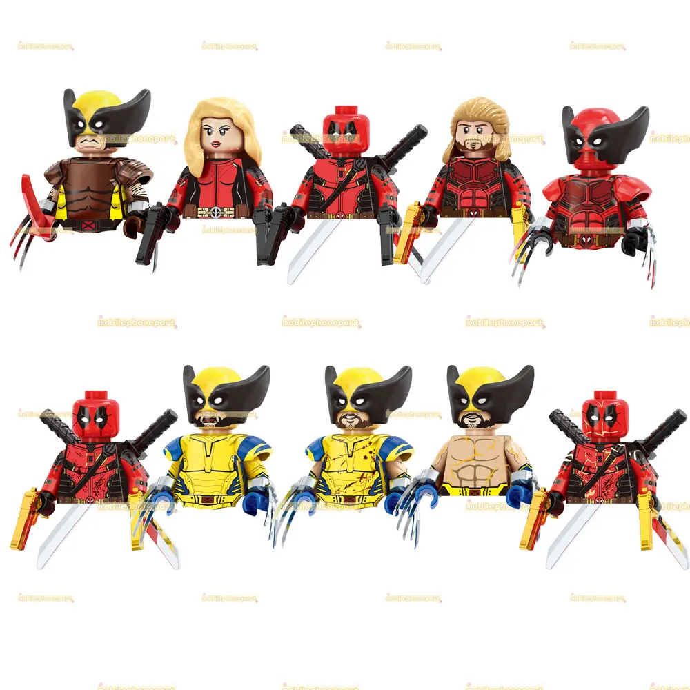 TV6207 Movie Super Heroes Collection Figure X-Men Logan James Howlett Wade Winston Wilson Mini Bricks Building Block Plastic Toy