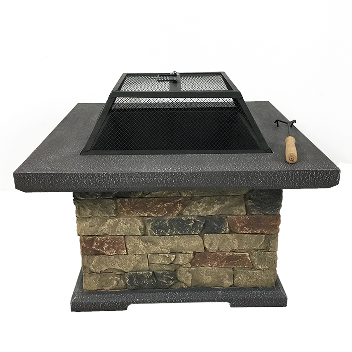Garden Supplier Brazier Stove Party BBQ Grill Log Wood Burning Square Charcoal Fire Table
