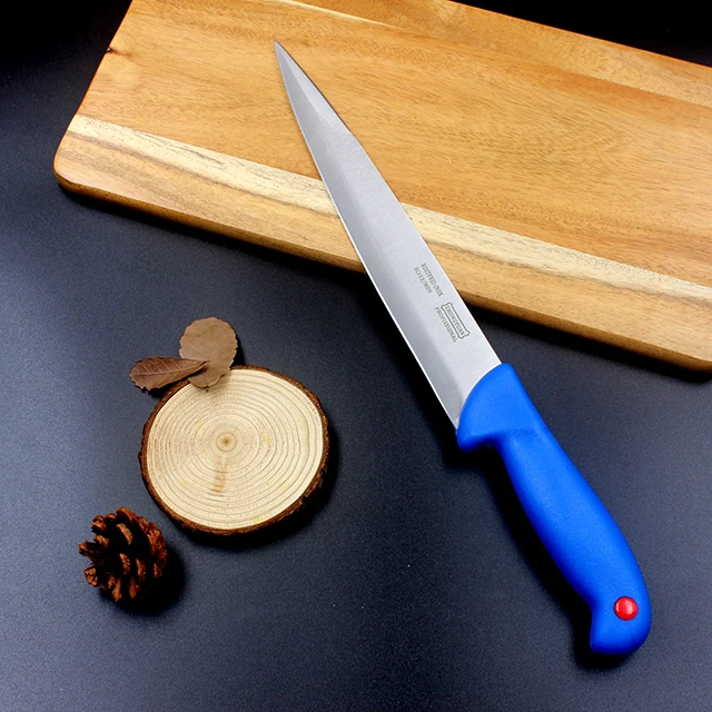 New Arrival Stainless Steel Filleting Knife Double Edged Blade with Plastic Handle Fish Fillet Knife