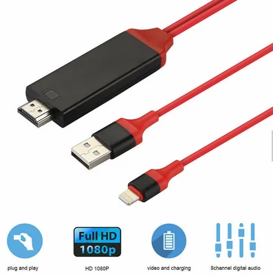 2021 2 м обновленная версия AV-кабеля для lightning на hdmi цифровой AV-адаптер iPhone