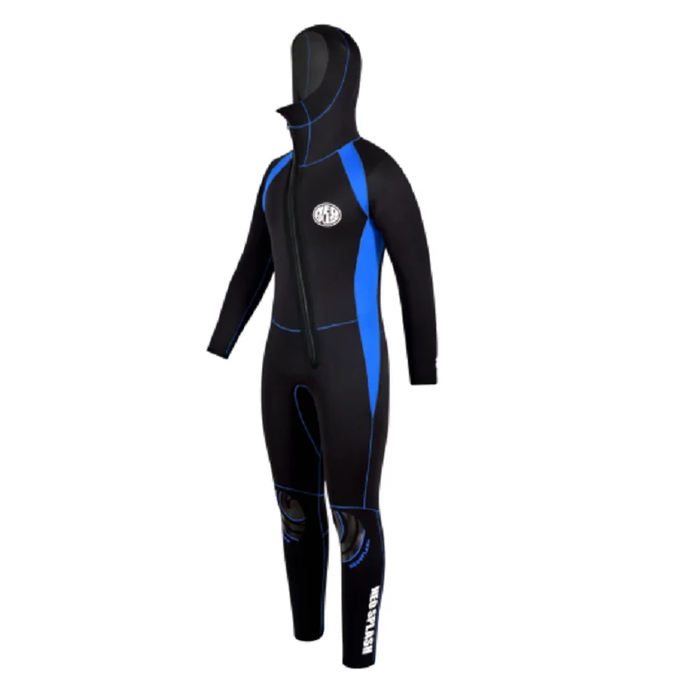 OEM Wholesale New Customized Design Neoprene 5mm Hooded Chest Zip Wetsuit For Men Wetsuits For Spearfishing