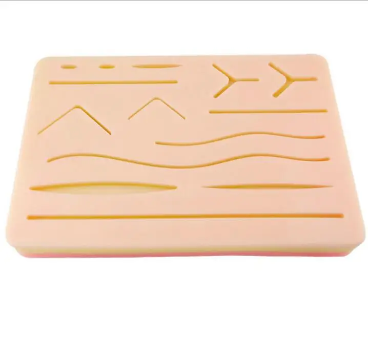 Высокое качество Профессиональный хирургические заживления кожных ран шов модель силиконовые практика кожи 3 слоя шовный коврик