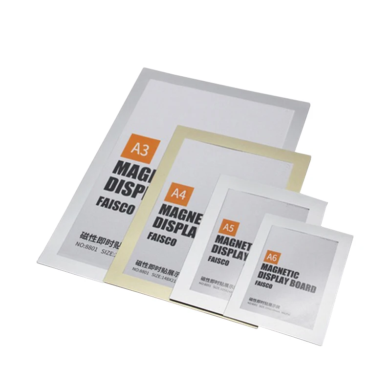 Double Sided Self adhesive wall mounting Window magnets poster Sign Holder,Plastic Picture Frames 8.5x11' for fridge