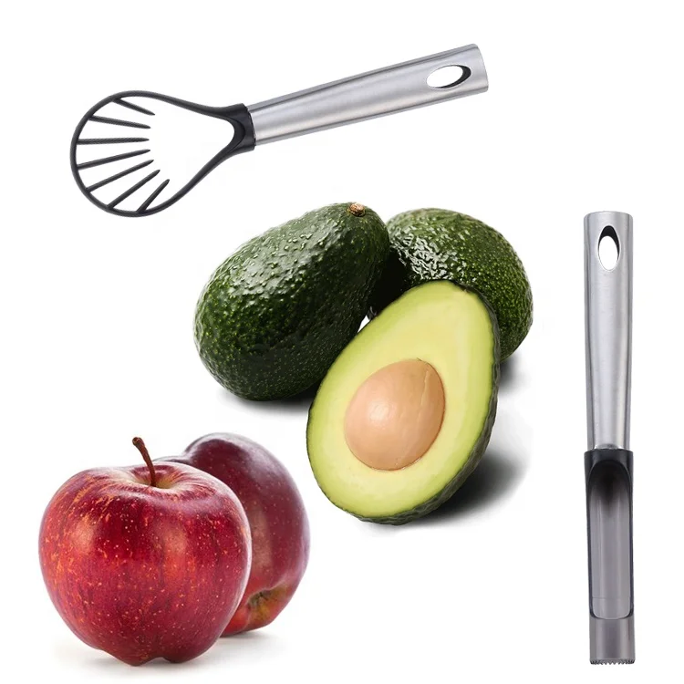 8-Piece Stainless Steel Pizza Cutter Wheel Fruit Corer Vegetable Peeler Garlic Grater Kitchen Gadgets Set