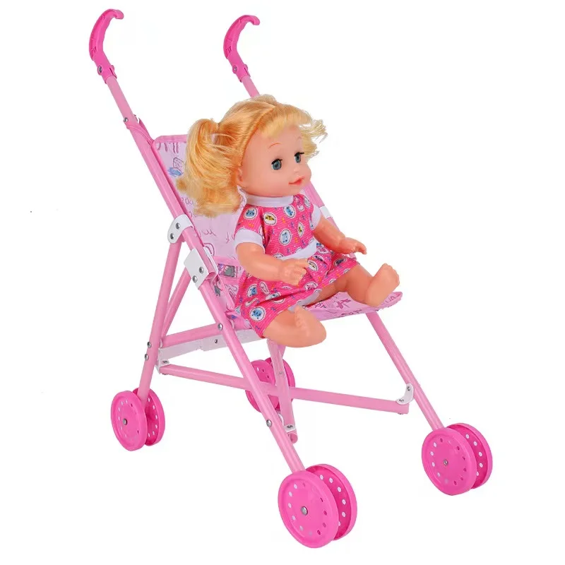 Wholesale 6-in-1 luxury Nursery Play set with Stroller baby dolls sets reborn doll kids
