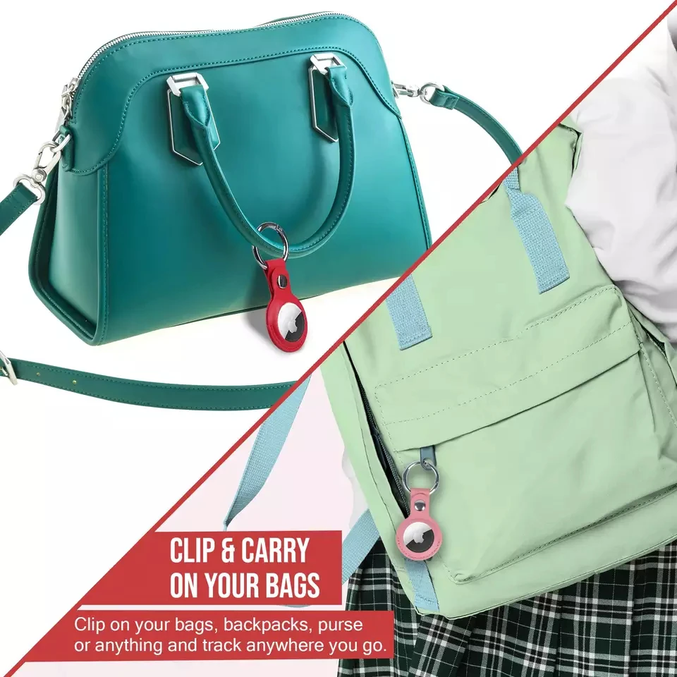 New PU Leather Case Protective Keychain Holder For Airtag Apple