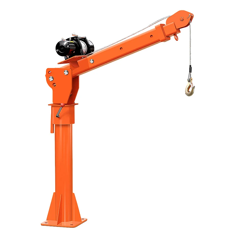 Mini Arm Crane Electric Winch 500 kg 1000 kg 12V Pickup Truck Crane Truck Mounted Crane For Sale