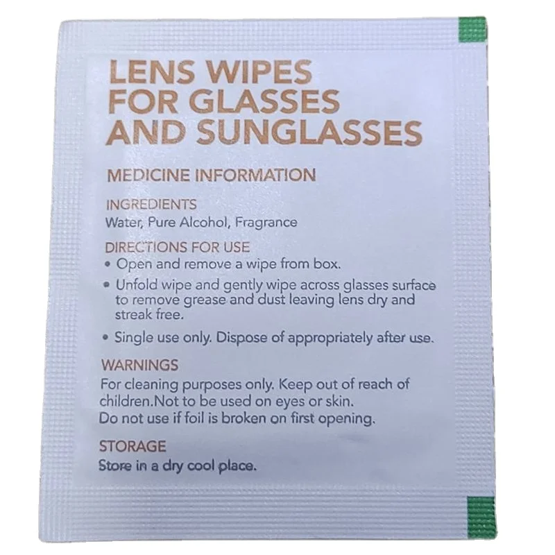 2021 individually wrapped Anti Fog Eyeglass Wet Wipe Lens camera sun glass Antifog Glass Cleaning Wet Wipe, Anti Fog Wet Tissue