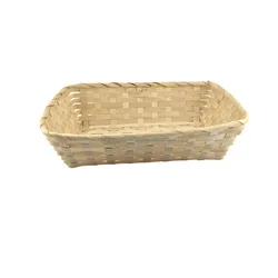 Bamboo Basket Rectangle Shape Decorative Basket Decoration Storage Natural Weaved Handmade Arts & Crafts Holder Gifts Pack