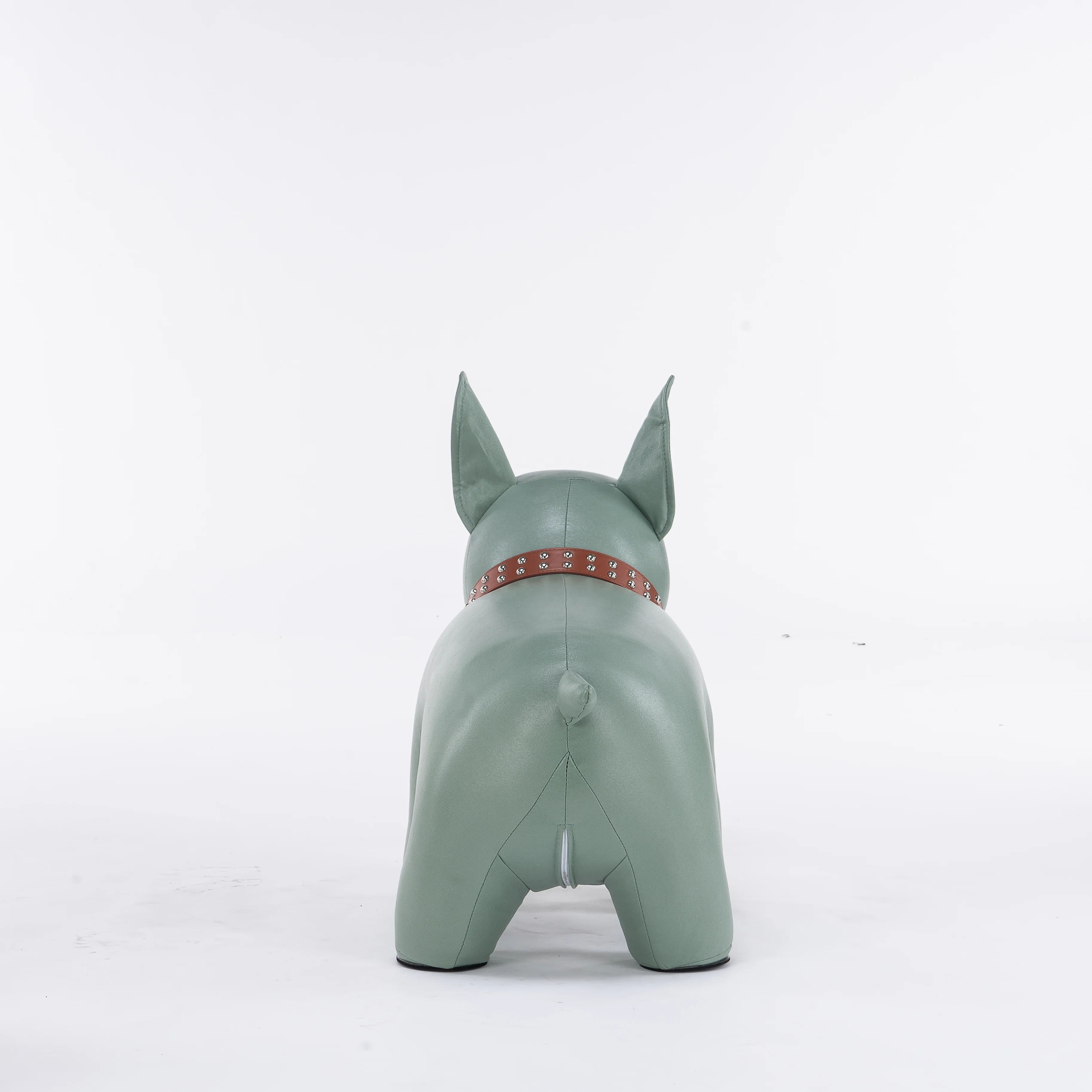 lovely kid hero dog animal wooden stool