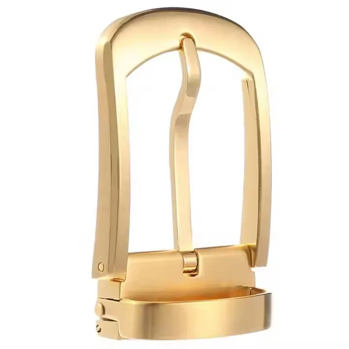 Fashion High Quality Gold Men Belt Copper Pin Buckle Prong Solid Brass Buckle For Belts