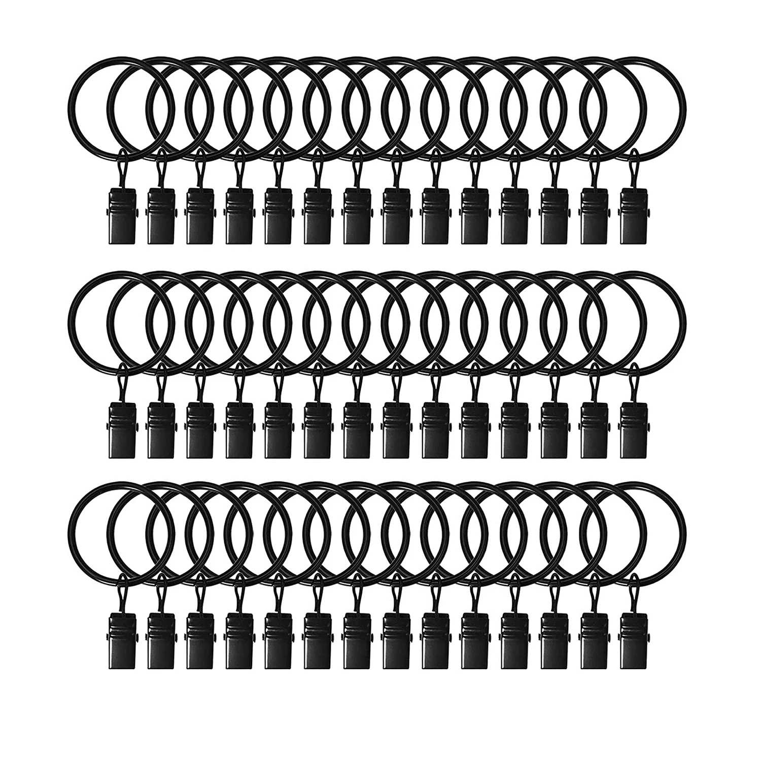 White Practical Curtain Hook Clips Hanger Ring Bath Drape Curtain Hooks Clip with Rings Bathroom Accessories