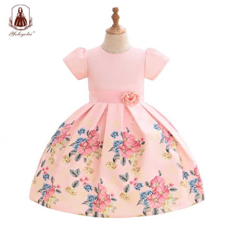 Yoliyolei Factory Supplied Newest, 5 Years Kids clothing princess style 2 year old girl children Party Dress/