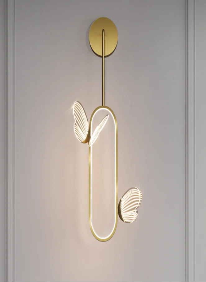 Bedside Modern Living Room Decoration Butterfly LED Pendant Wall Lights Nordic Indoor Lighting Ceiling Lamp