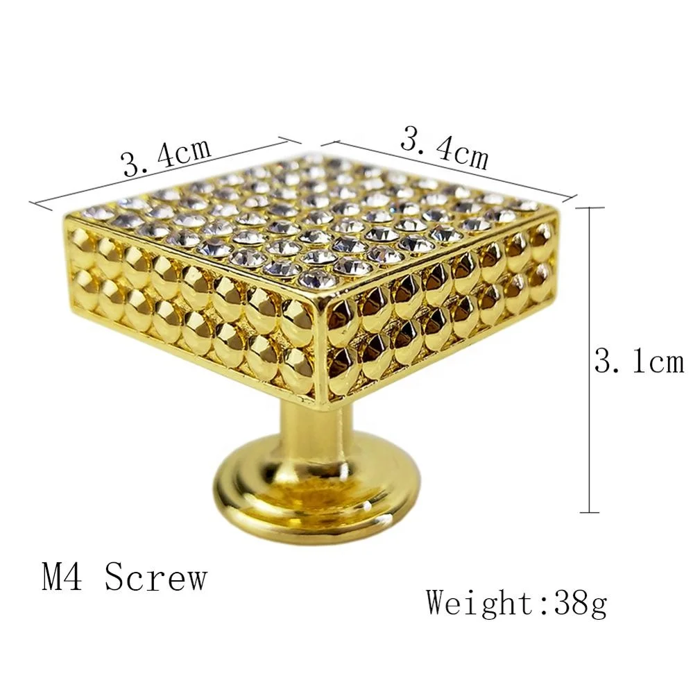 square rhinestones metal alloy furniture cabinet knobs,drawer handle