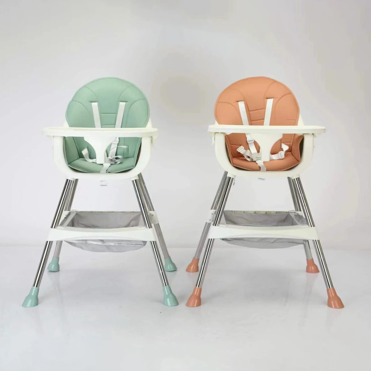 New Style Adjustable Soft Kids Eating Safety Dinning Feeding Chair Folding High Chair