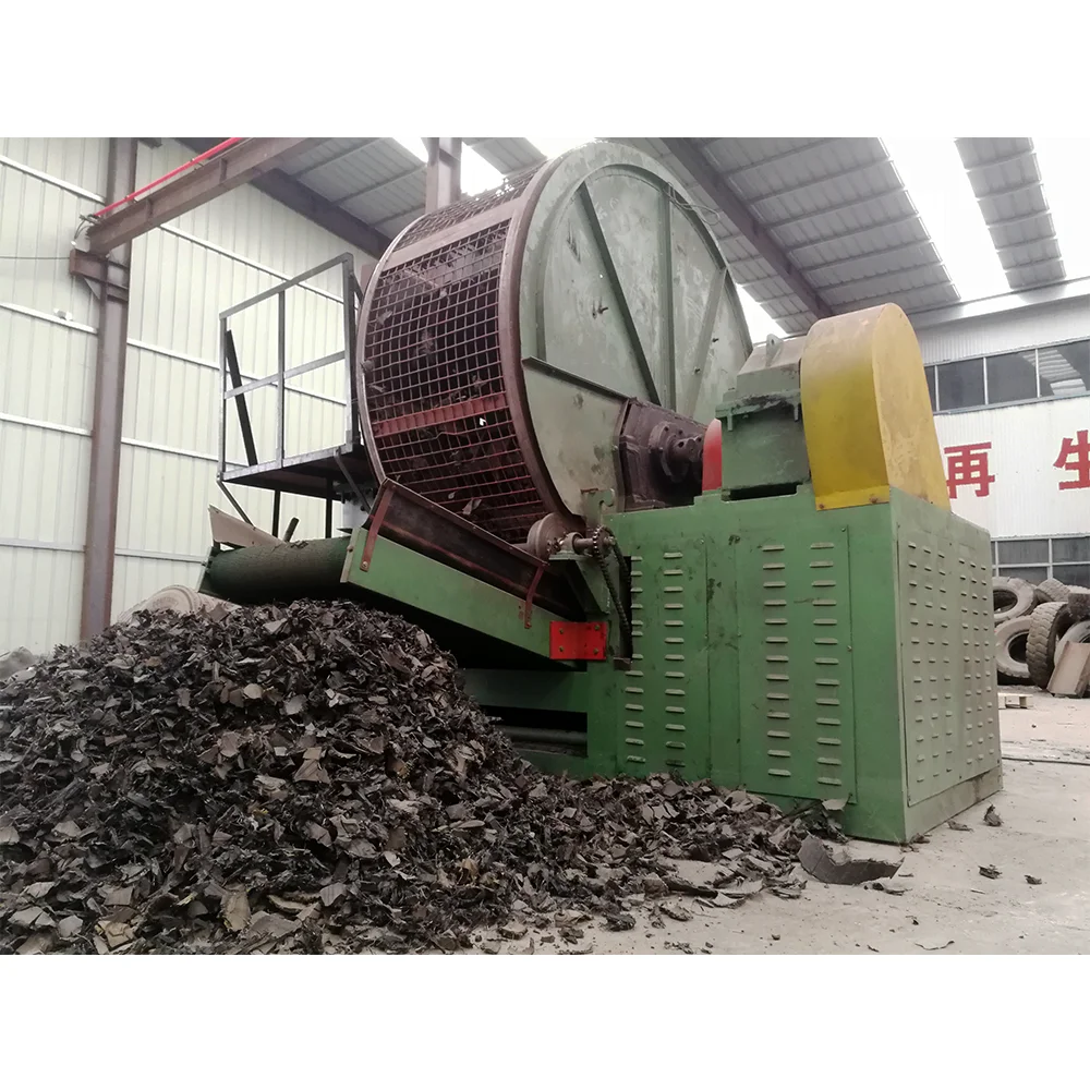 Waste tire recycling crusher tire recycling crumb rubber shredding machine
