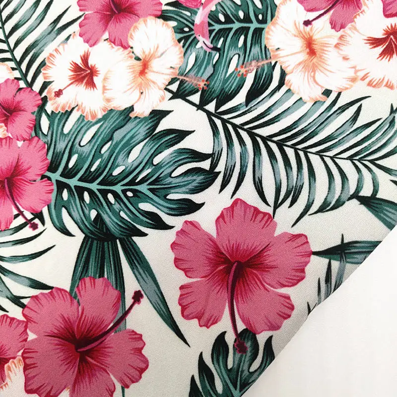 100% Cotton Prints Poplin Woven Beauty Roses Floral Printed Fabric For Baby Girls Dress Skirts Home Textile Fabric