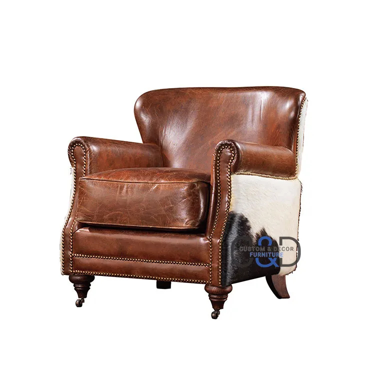 
Американская антикварная мебель, домашняя мебель, одноместное кресло, шезлонг, шезлонг из воловьей кожи 