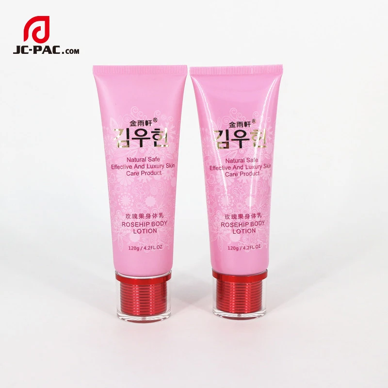 
Plastic Tube Manufacturer 40mm Pink Colored Cosmetic Body Lotion Tube 