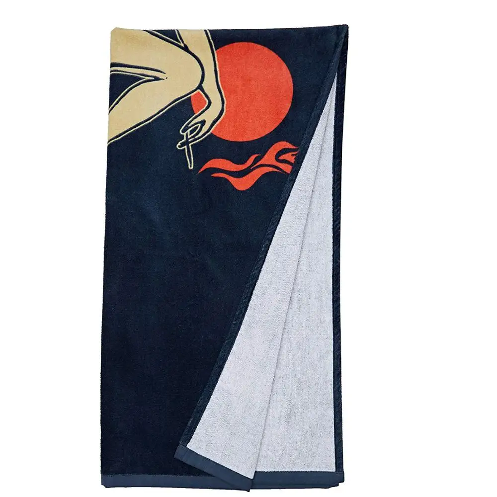 
Factory Production Custom 100% Cotton Velvet Reactive Printing Terry Soft Cotton Beach Towel 