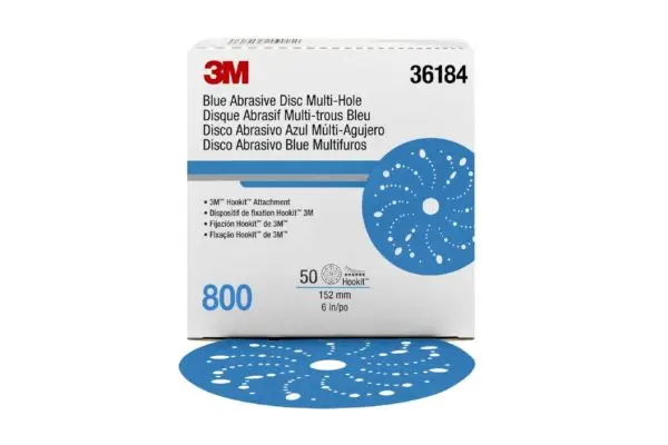 3m 312u Wholesale Blue Abrasive Disc Multi-hole, 36181, 6 in, 400, 50 discs per box, 4 boxes per case